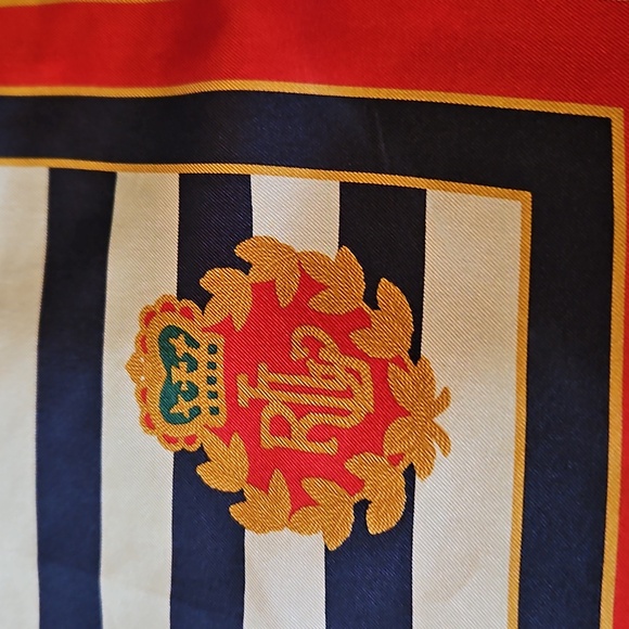 ⚓️🇺Lauren Ralph Lauren| Vintage Silk Scarf | OS | Nautical, Americana, Designer - Picture 2 of 4